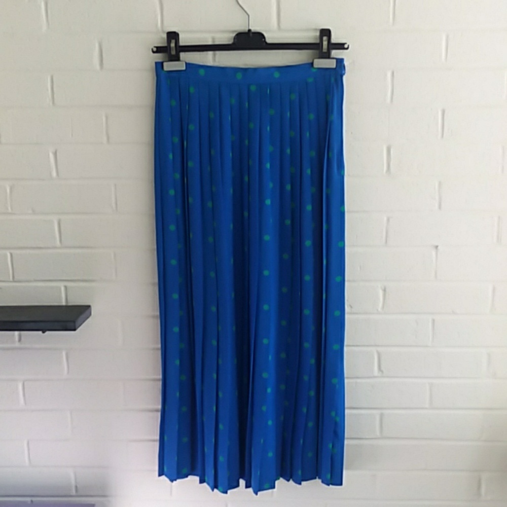 Vintage unique polkadot pleated midi skirt VTG